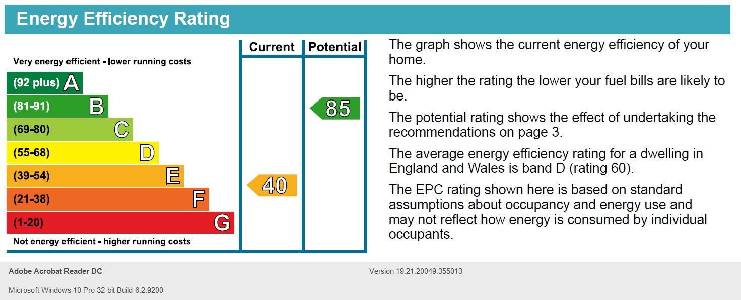 Energy Performance Certificate for Thorncliffe Road, Mapperley