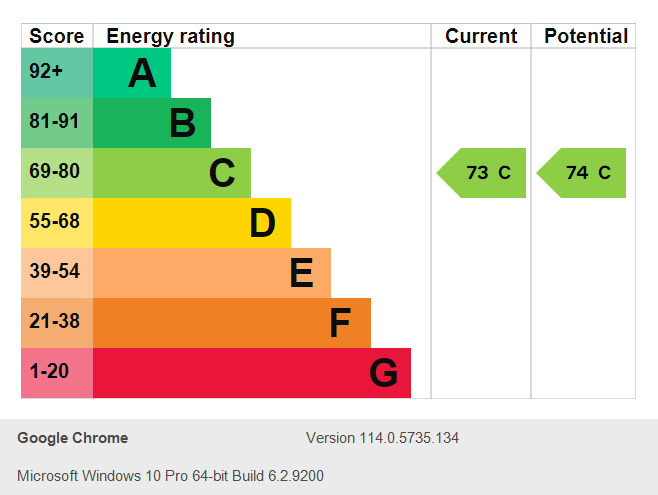 Energy Performance Certificate for Lambley House, Mapperley