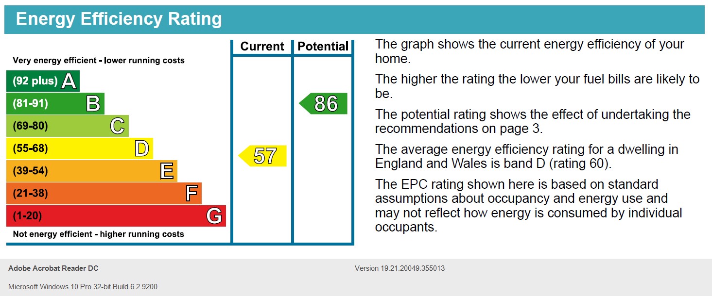 Energy Performance Certificate for Leslie Road, Forest Fields