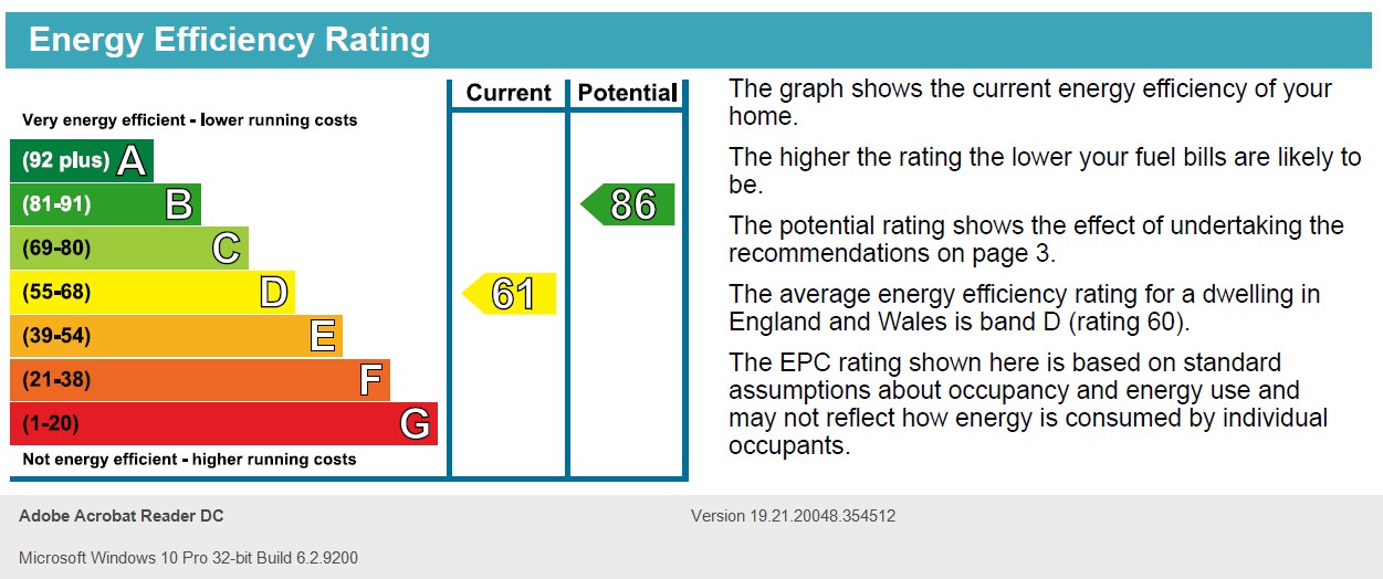 Energy Performance Certificate for Beeston Road, Dunkirk