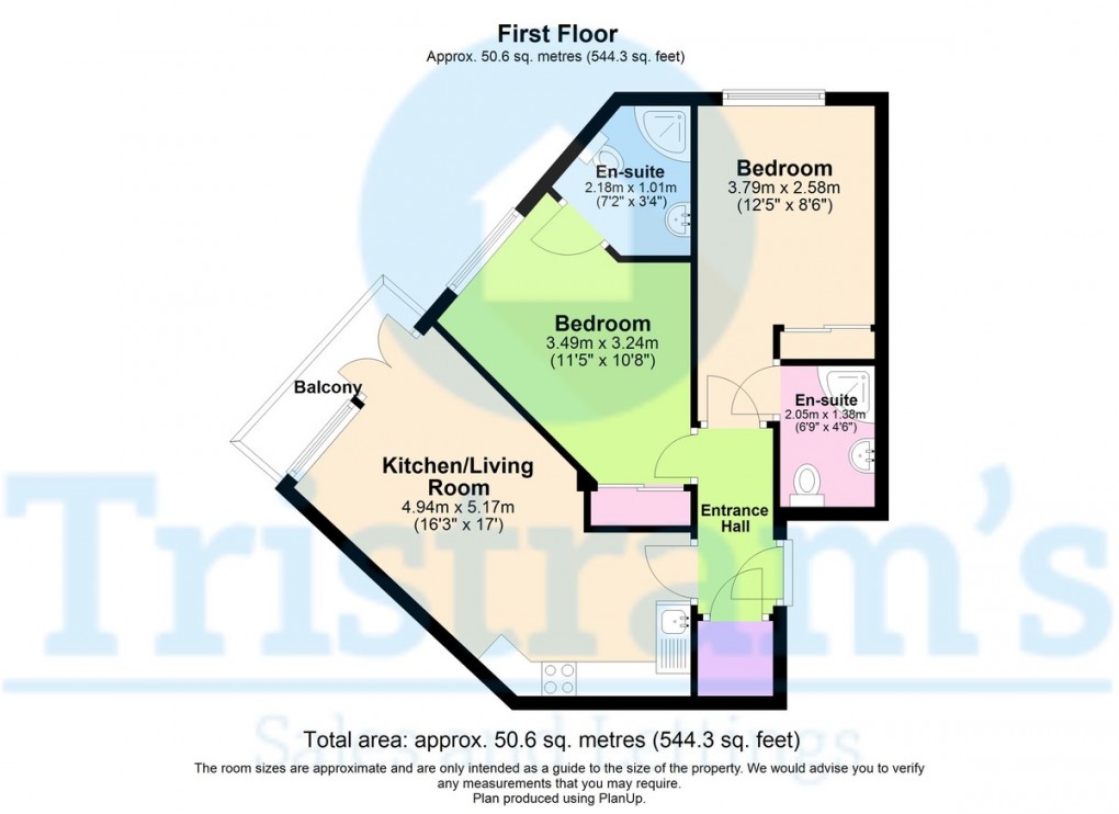 Floorplan for Flat 3, Park View Court, West Bridgford