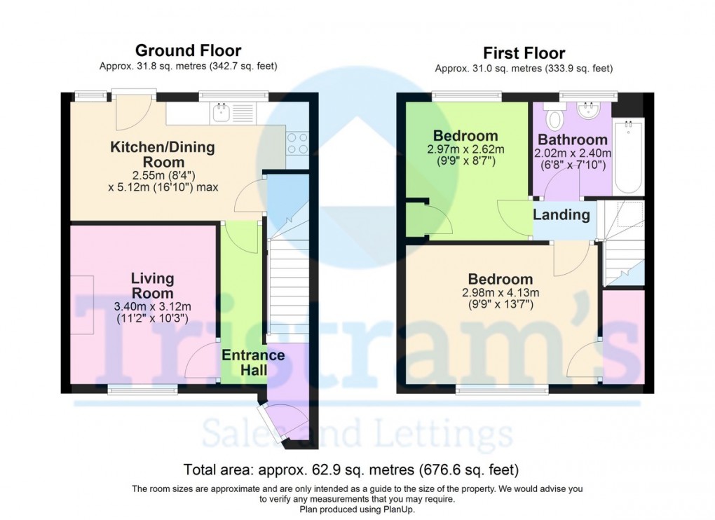 Floorplan for Beeston, Nottingham