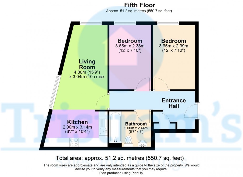 Floorplan for Ropewalk Court, Nottingham