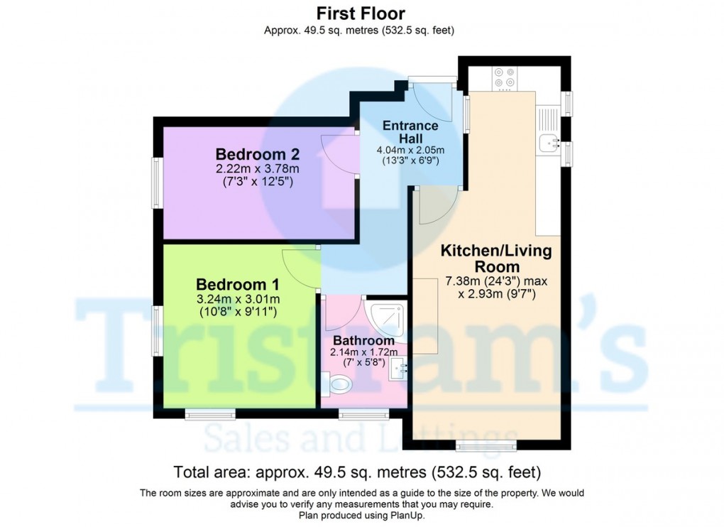 Floorplan for Church Street, Lenton