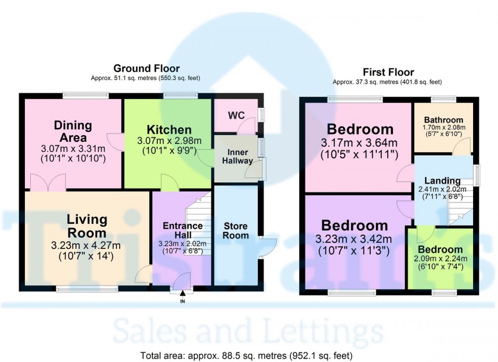 Floorplan for Melford Road, Nottingham