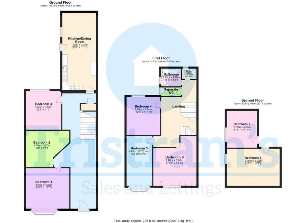 Floorplan for Derby Grove, Lenton