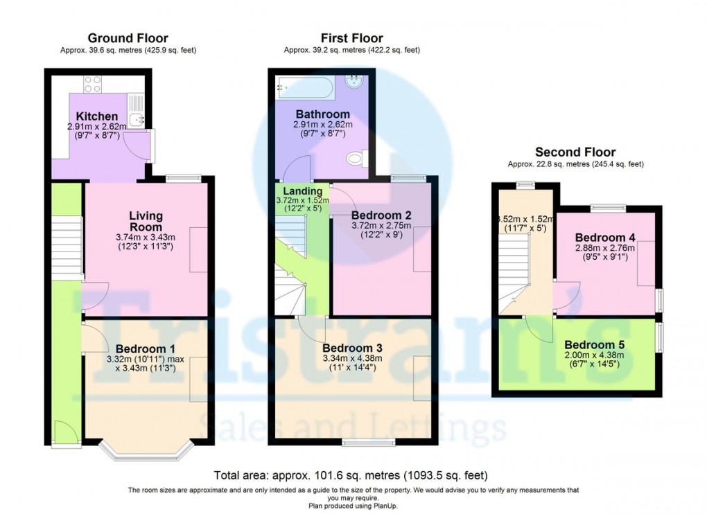 Floorplan for Rosebery Avenue, West Bridgford