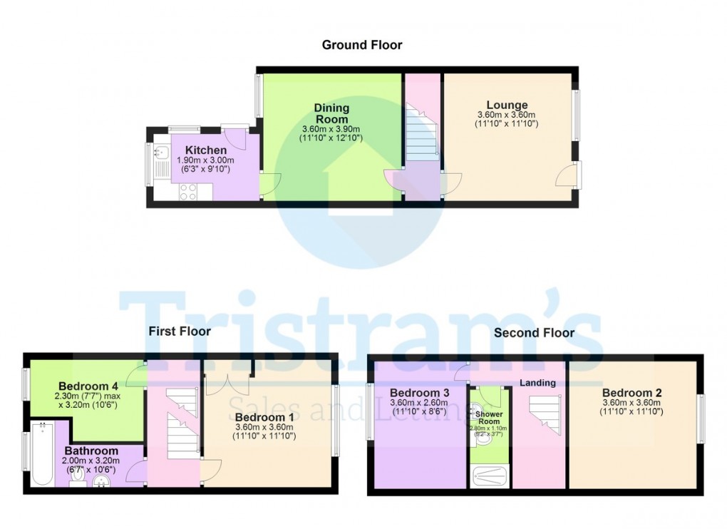 Floorplan for Sherbrooke Road, Nottingham