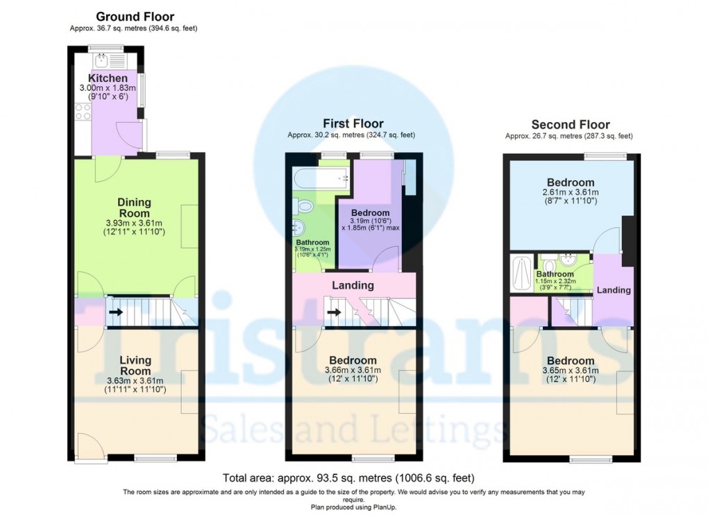 Floorplan for Sherbrooke Road, Nottingham