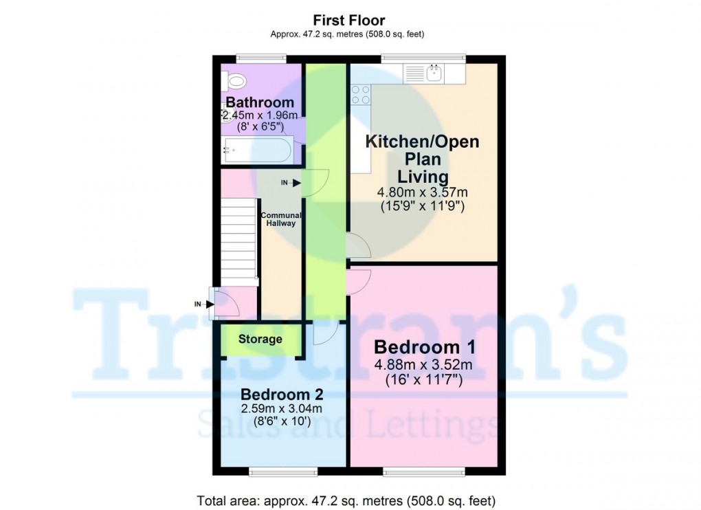 Floorplan for Bramcote Avenue, Beeston