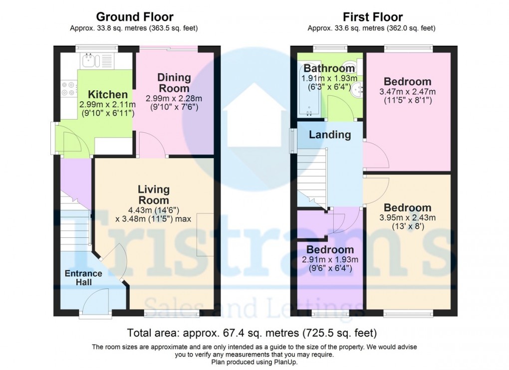 Floorplan for Sussex Close, Giltbrook