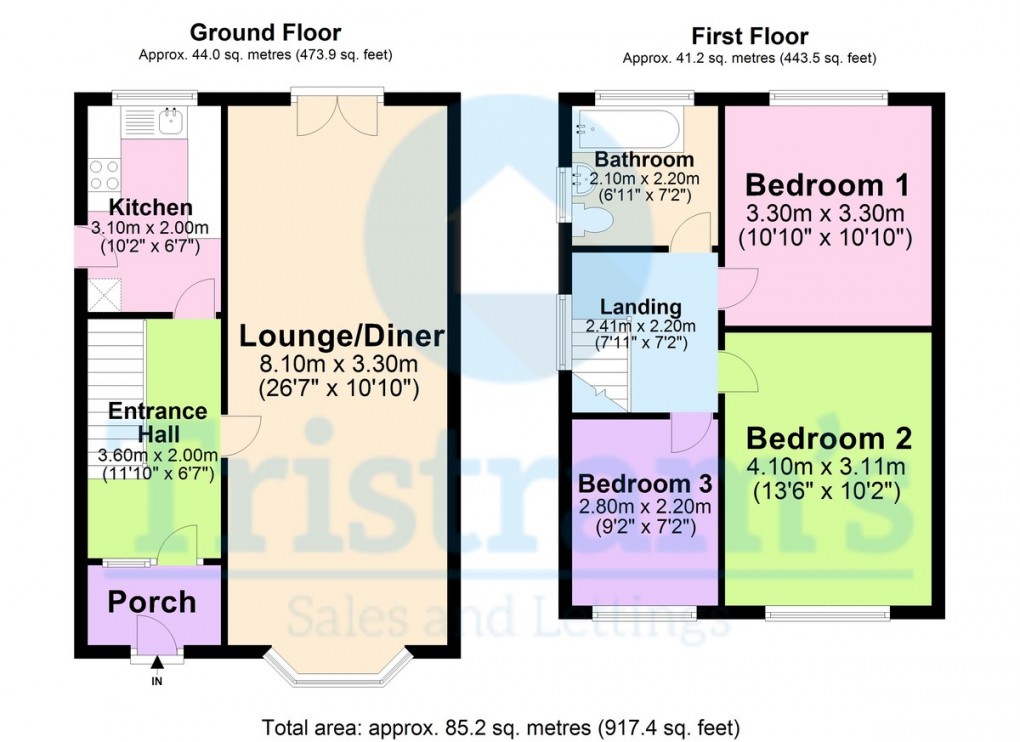 Floorplan for Broomhill Road, Bulwell