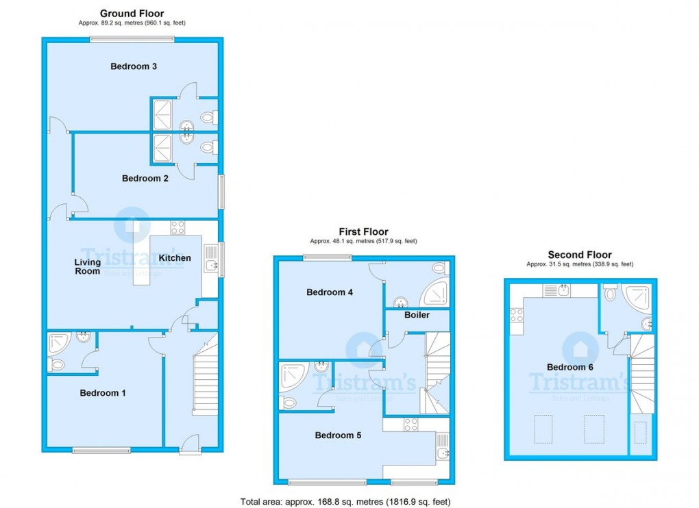 Floorplan for Room 6, Lower Road, Beeston