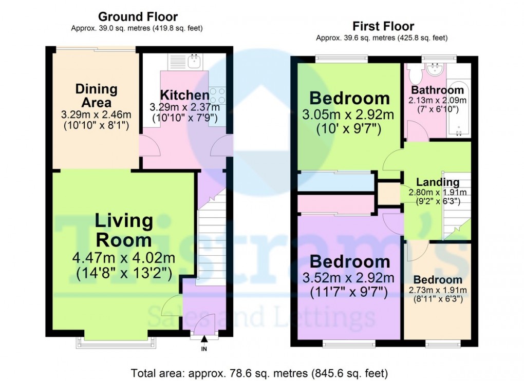 Floorplan for Sisley Avenue, Stapleford