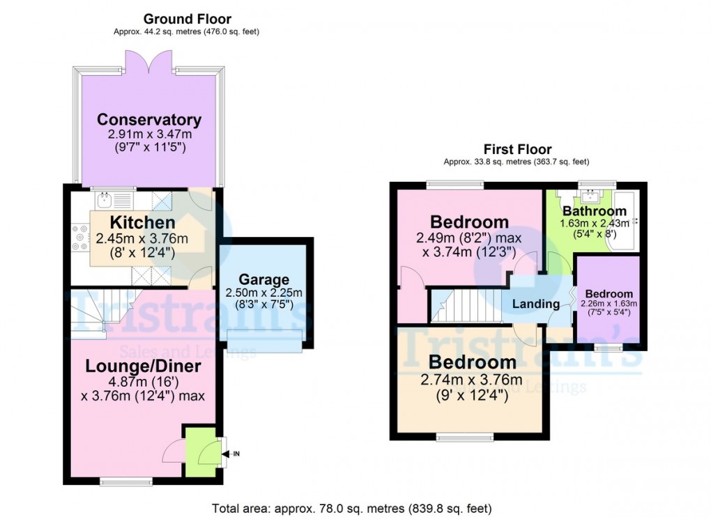 Floorplan for Rearsby Close, Wollaton