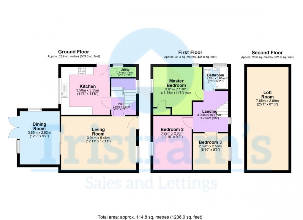 Floorplan for Walbrook Close, Nottingham