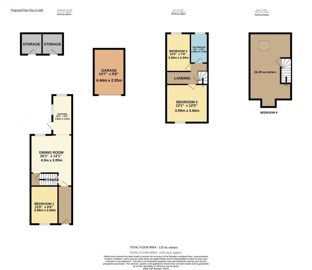 Floorplan for Room 3, City Road, Beeston, Nottingham