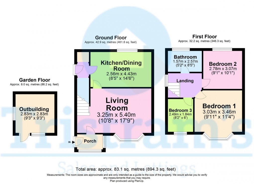 Floorplan for Salcombe Road, Nottingham