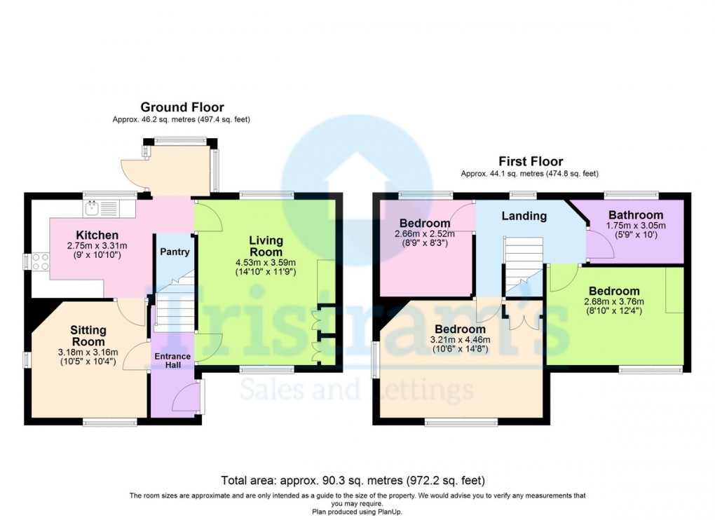 Floorplan for Amersham Rise, Nottingham