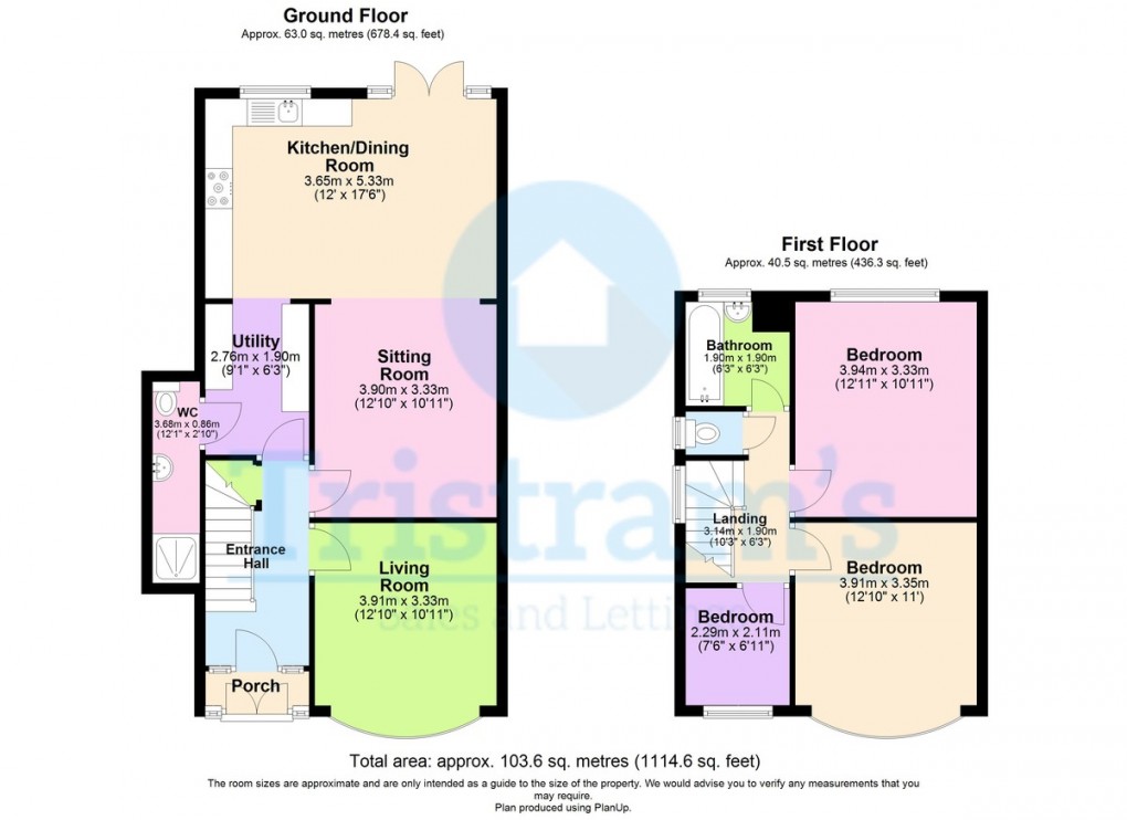 Floorplan for Hambledon Drive, Nottingham