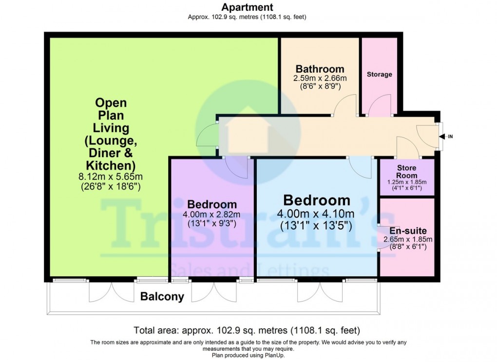 Floorplan for The Lawns, Moss Drive, Bramcote