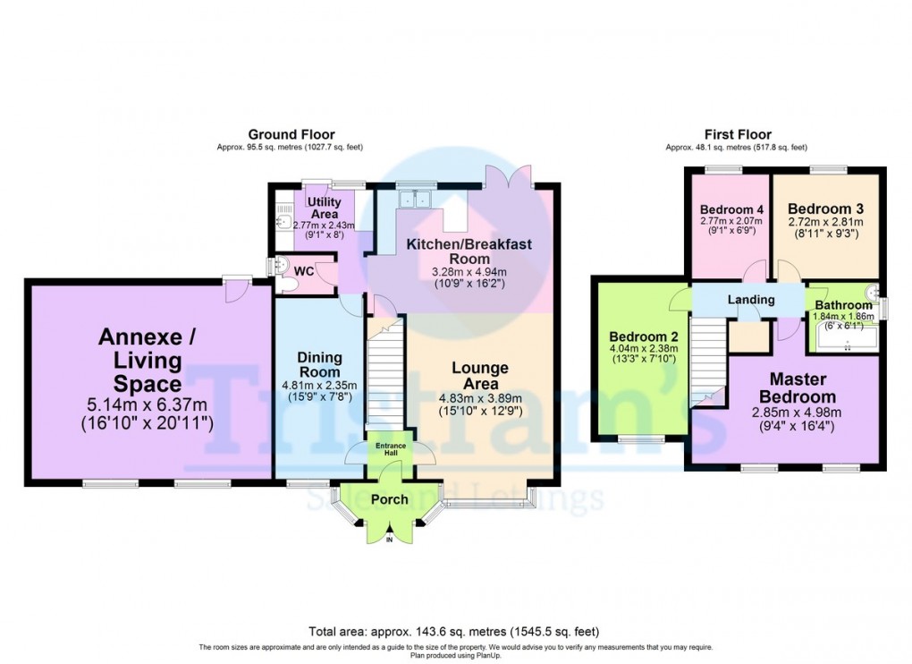 Floorplan for Lancaster Way, Nottingham