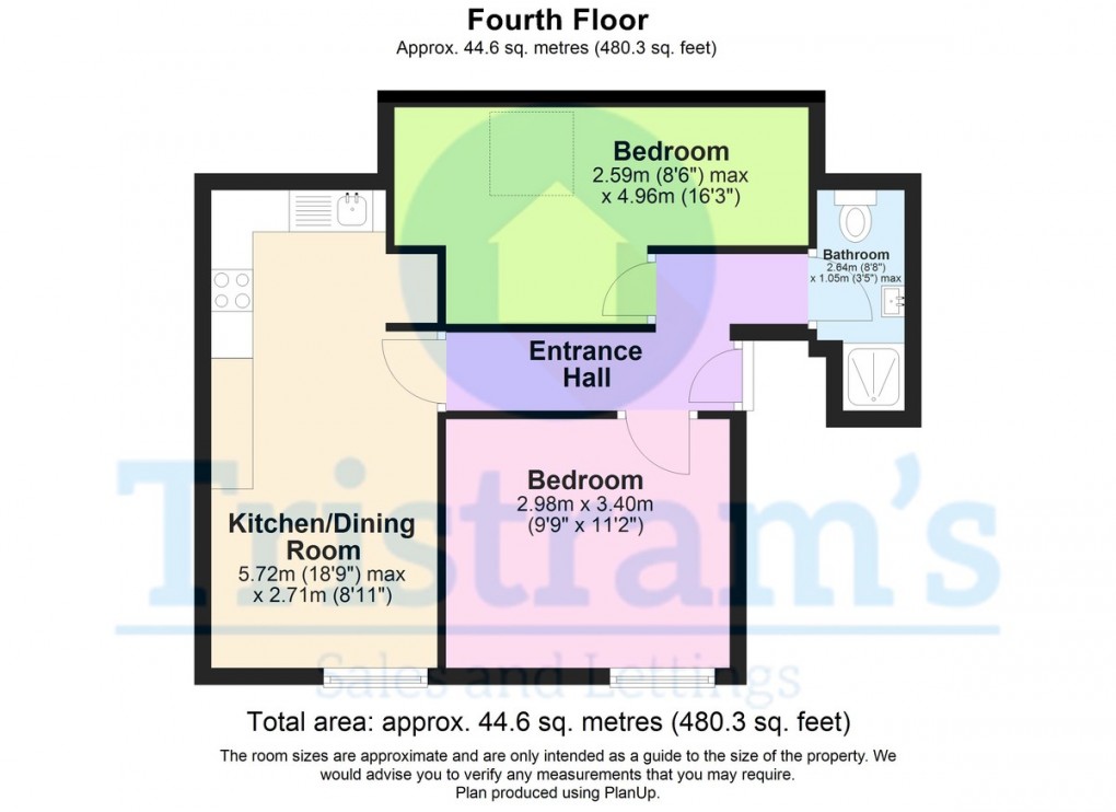 Floorplan for Flat 4, Derby Road, Nottingham