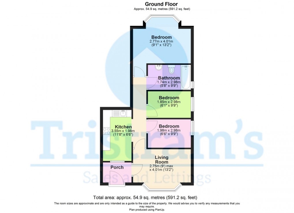 Floorplan for Flat 1, Melton Road, West Bridgford