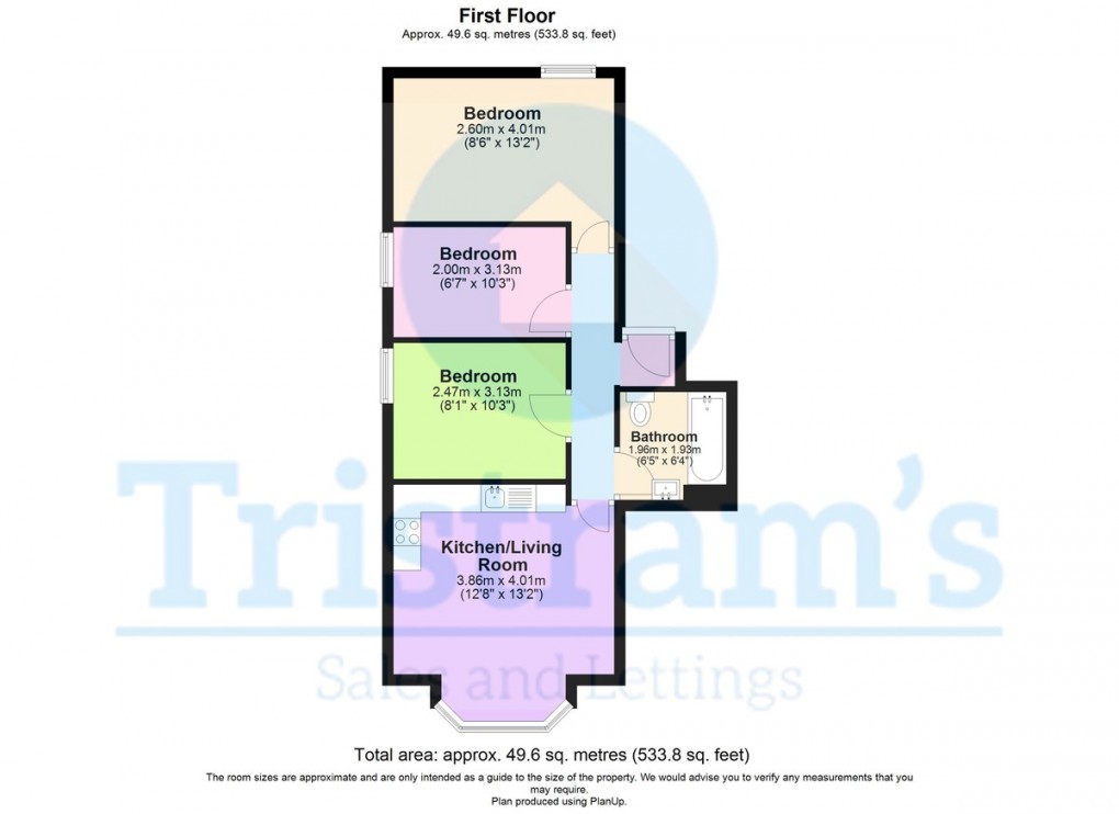 Floorplan for Flat 4, Melton Road, West Bridgford