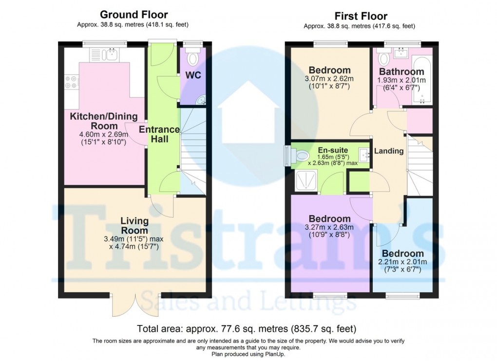 Floorplan for The Coniston, Sidings Lane, Bramcote