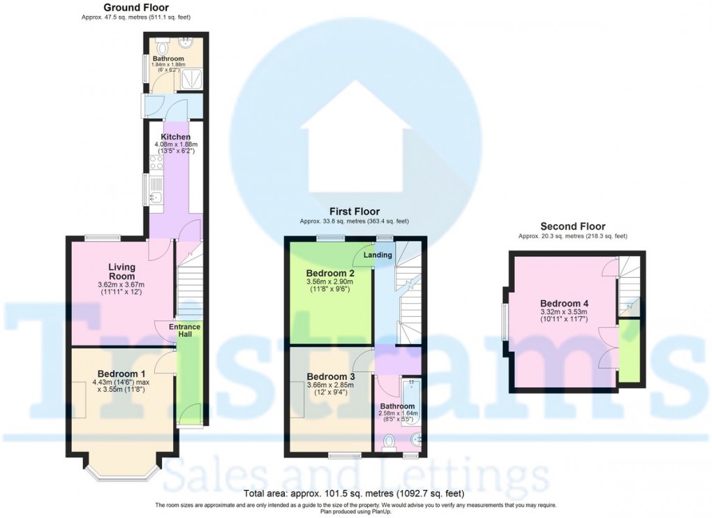 Floorplan for Lace Street, Nottingham