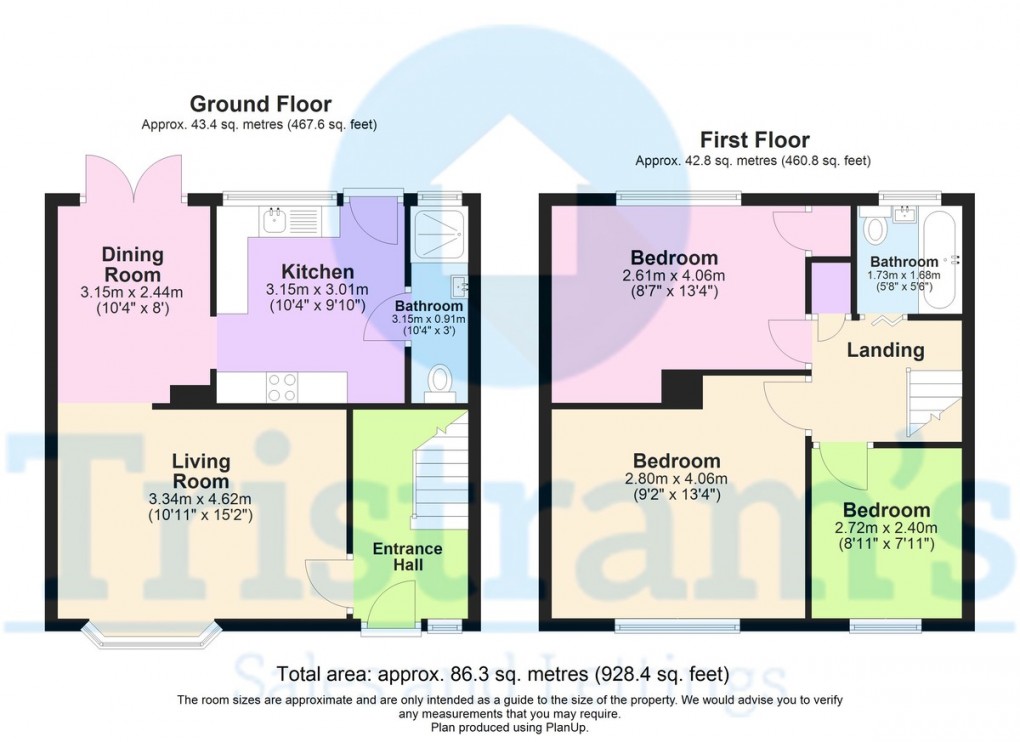 Floorplan for Colchester Road, Nottingham