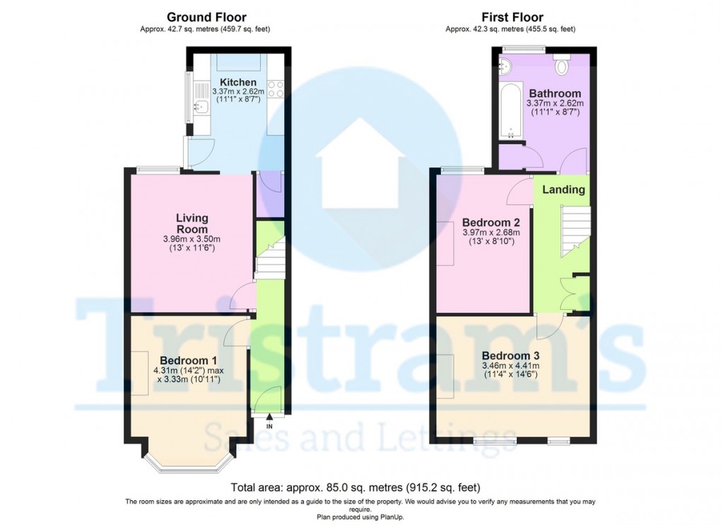 Floorplan for Leslie Road, Nottingham