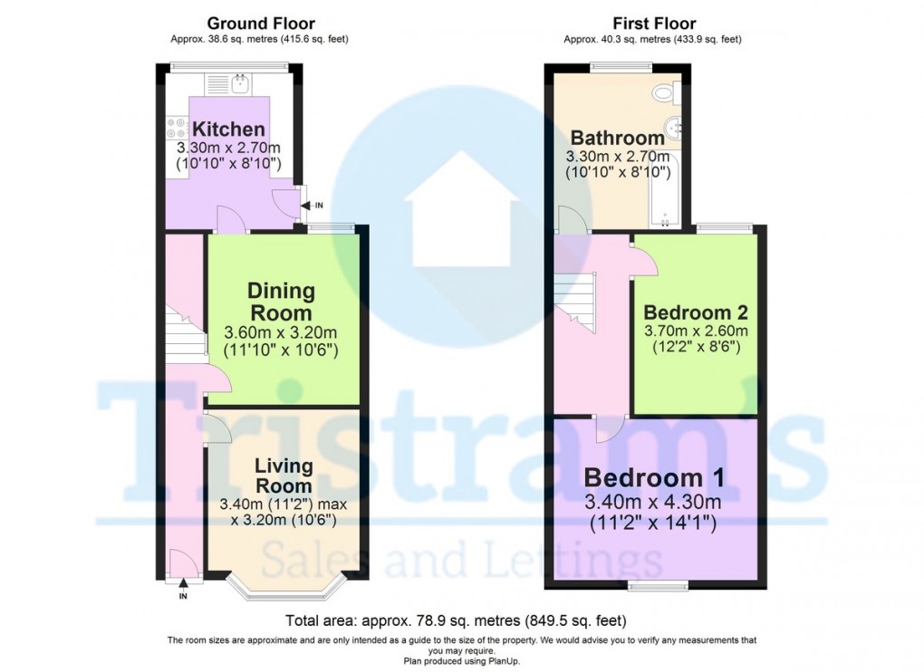 Floorplan for Exeter Road, Nottingham