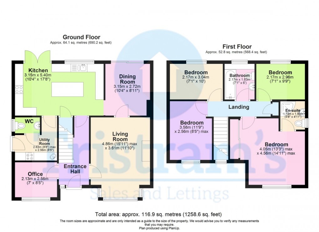 Floorplan for Studland Way, West Bridgford