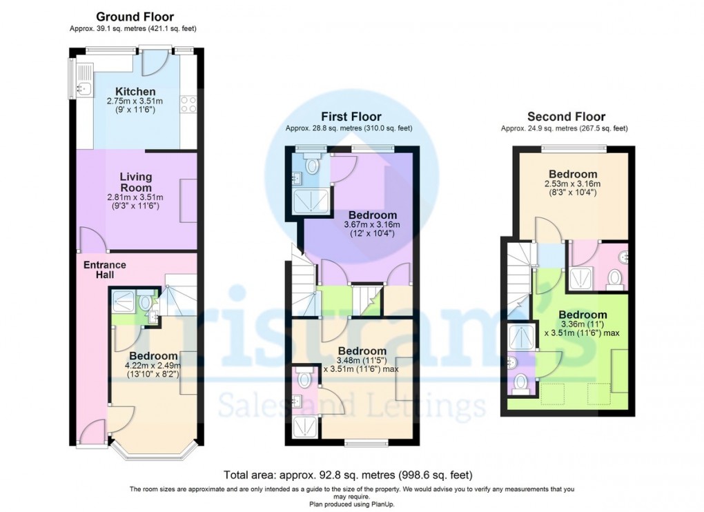 Floorplan for Claude Street, Nottingham