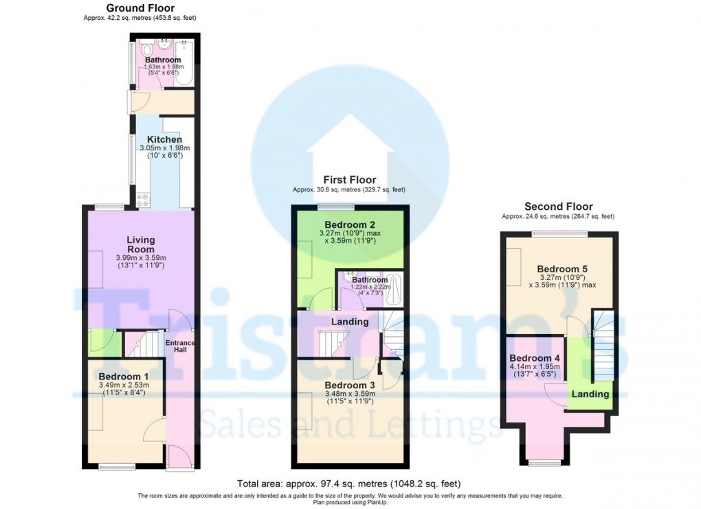 Floorplan for Kentwood Road, Nottingham